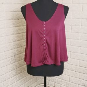 Crop tank top, Bongo, S, plum colored